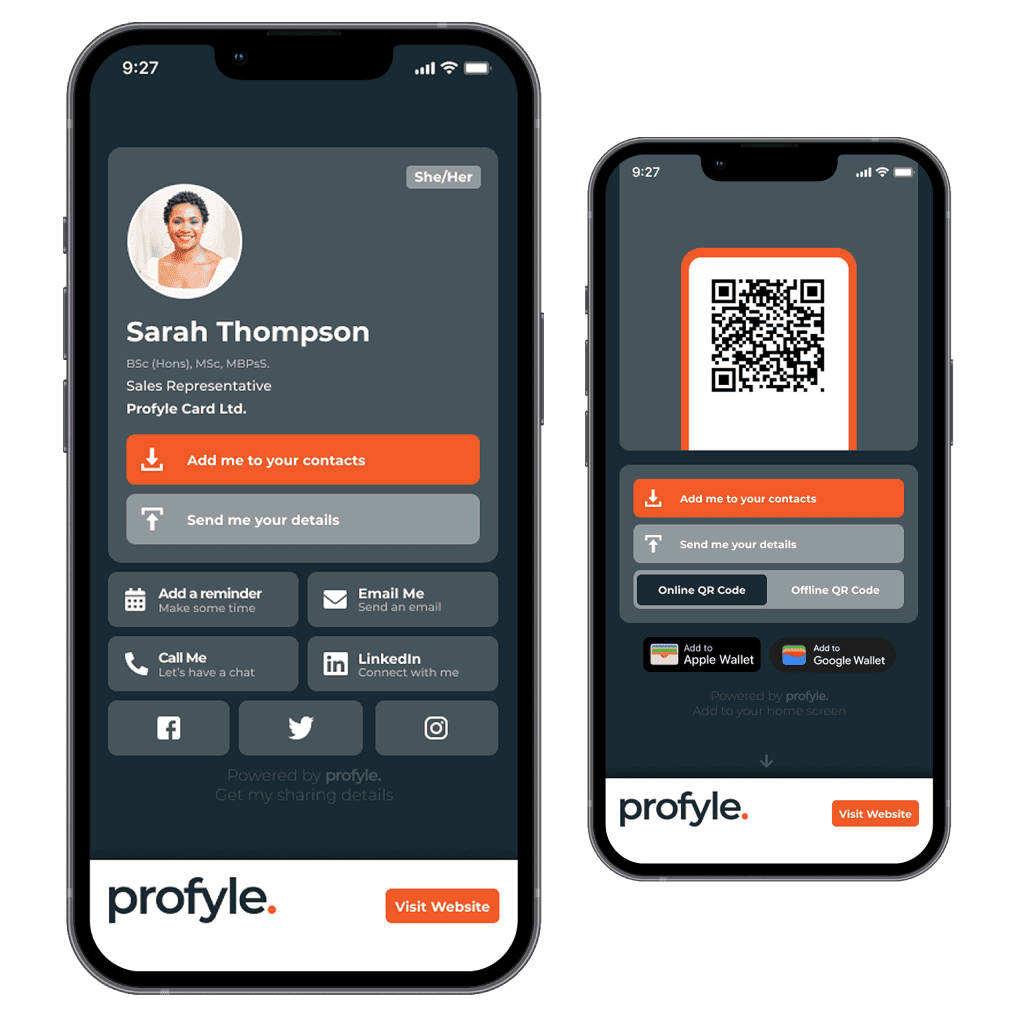 Profyle digital business card