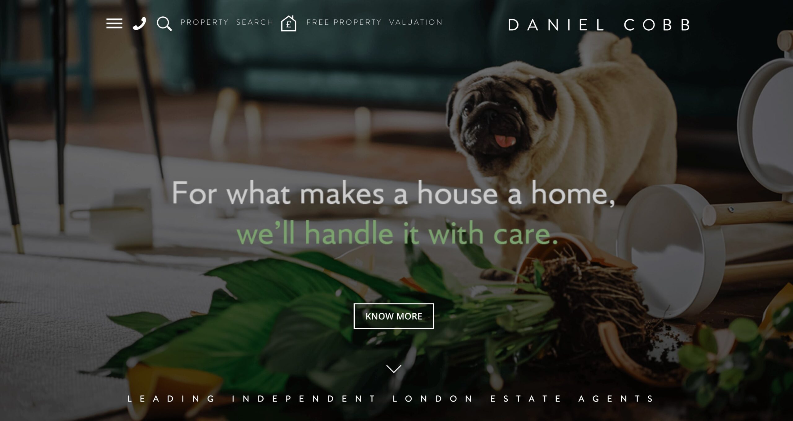 An example of real estate branding from a boutique agency from London
