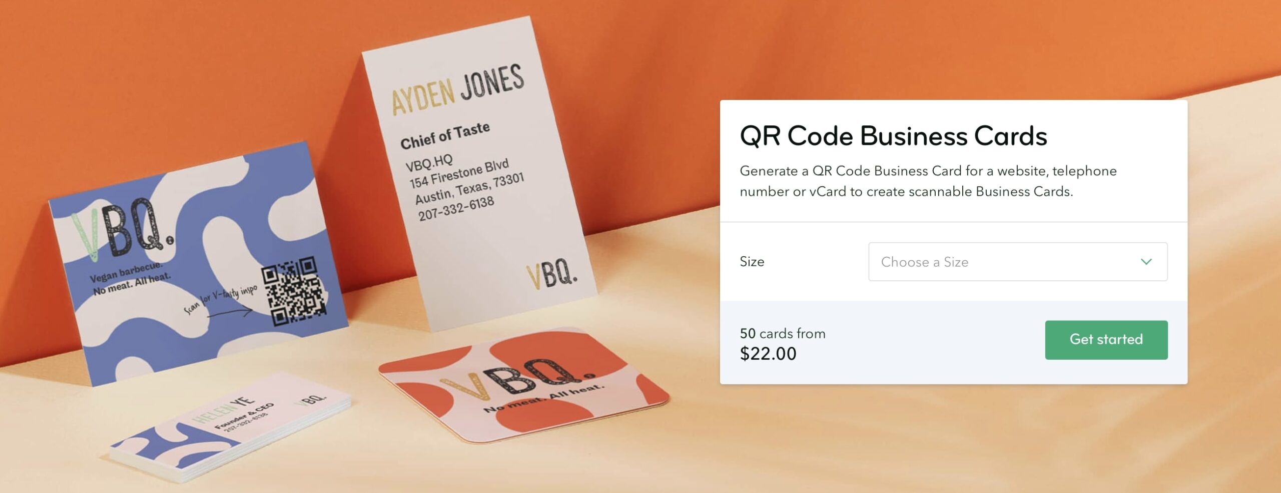 QR code business cards