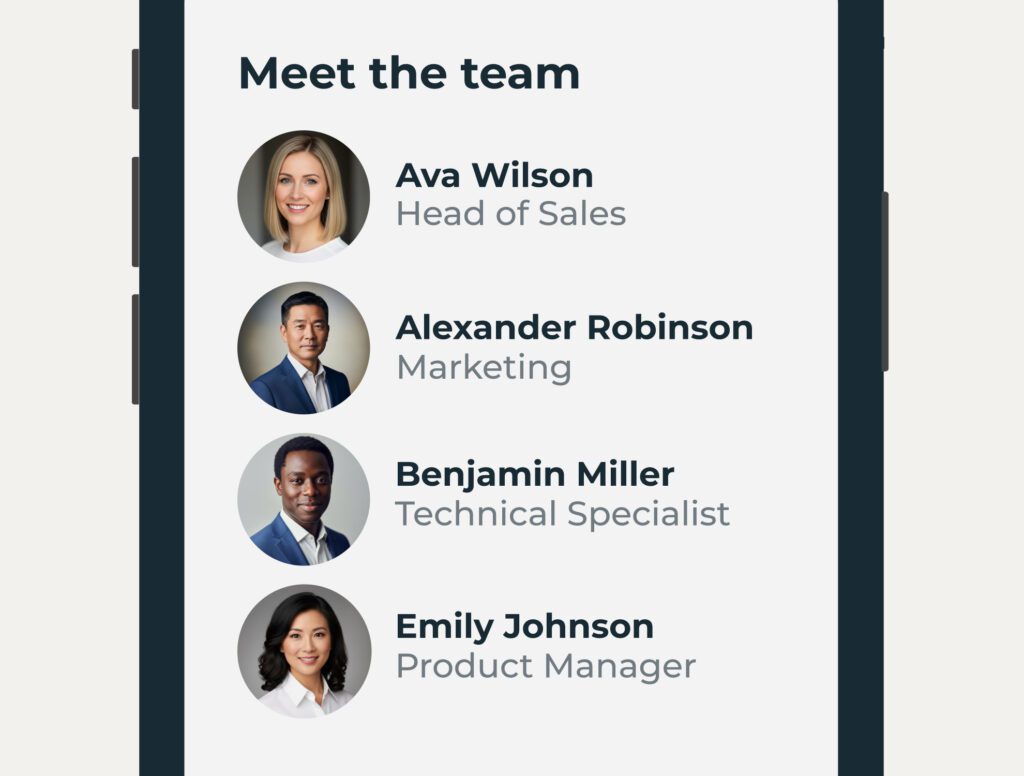 Meet the team list