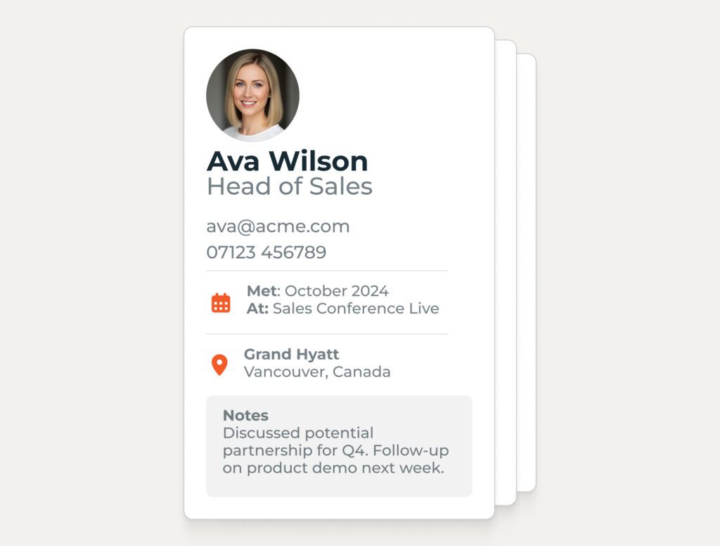 AI business card in action